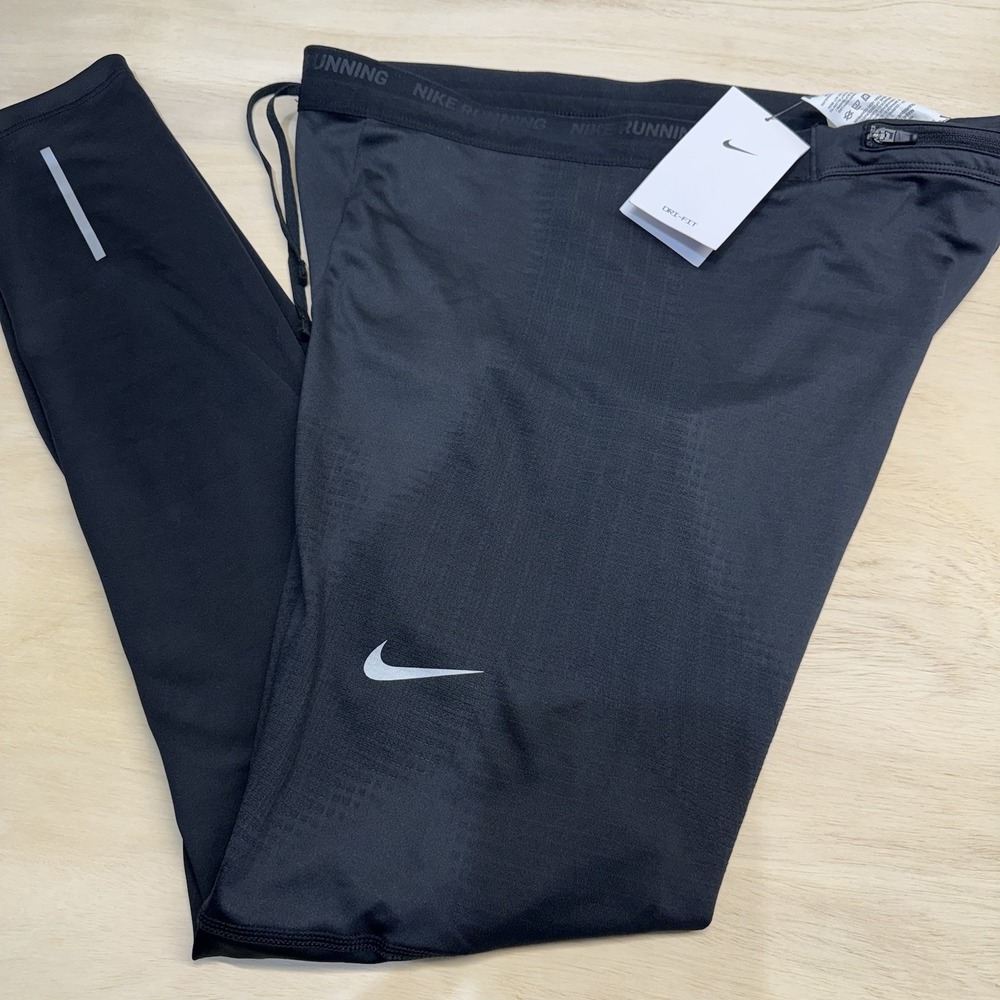 NEW Nike Phenom Elite Running Tights CZ8823-010 Mens L Black Reflective $90 - Picture 3 of 10